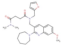 N-{[2-(1-azepanyl)-7-methoxy-3-quinolinyl]methyl}-N-(2-furylmethyl)-N',N'-dimethylsuccinamide