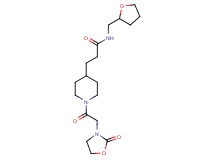 3-{1-[(2-oxo-1,3-oxazolidin-3-yl)acetyl]-4-piperidinyl}-N-(tetrahydro-2-furanylmethyl)propanamide