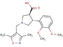 (3S*,4R*)-4-(2,3-dimethoxyphenyl)-1-[(3,5-dimethylisoxazol-4-yl)methyl]pyrrolidine-3-carboxylic acid