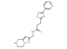 3-[3-(3-pyridinyl)-1,2,4-oxadiazol-5-yl]-N-(4,5,6,7-tetrahydropyrazolo[1,5-a]pyrazin-2-ylmethyl)propanamide hydrochloride