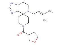 5-(3-methylbut-2-en-1-yl)-1'-(tetrahydrofuran-3-ylcarbonyl)-1,5,6,7-tetrahydrospiro[imidazo[4,5-c]pyridine-4,4'-piperidine]