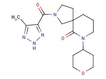 2-[(5-methyl-2H-1,2,3-triazol-4-yl)carbonyl]-7-(tetrahydro-2H-pyran-4-yl)-2,7-diazaspiro[4.5]decan-6-one