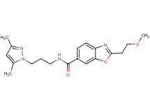 N-[3-(3,5-dimethyl-1H-pyrazol-1-yl)propyl]-2-(2-methoxyethyl)-1,3-benzoxazole-6-carboxamide