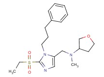 N-{[2-(ethylsulfonyl)-1-(3-phenylpropyl)-1H-imidazol-5-yl]methyl}-N-methyltetrahydro-3-furanamine