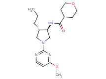 N-[rel-(3R,4S)-1-(4-methoxy-2-pyrimidinyl)-4-propyl-3-pyrrolidinyl]tetrahydro-2H-pyran-4-carboxamide hydrochloride