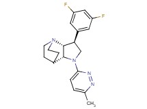 (2R*,3S*,6R*)-3-(3,5-difluorophenyl)-5-(6-methyl-3-pyridazinyl)-1,5-diazatricyclo[5.2.2.0~2,6~]undecane