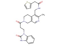 N-({3-methyl-7-[3-(2-oxo-2,3-dihydro-1H-benzimidazol-1-yl)propanoyl]-5,6,7,8-tetrahydro-2,7-naphthyridin-4-yl}methyl)-2-(2-thienyl)acetamide