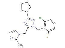 1-(2-chloro-6-fluorobenzyl)-3-cyclopentyl-5-[(2-methyl-1H-imidazol-1-yl)methyl]-1H-1,2,4-triazole