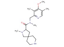 N-[(4-methoxy-3,5-dimethyl-2-pyridinyl)methyl]-N,2-dimethyl-2,8-diazaspiro[4.5]decane-3-carboxamide
