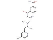 4-hydroxy-2-({methyl[1-methyl-2-(4-methylpyridin-2-yl)ethyl]amino}methyl)quinoline-6-carboxamide