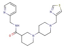 N-(pyridin-2-ylmethyl)-1'-(1,3-thiazol-4-ylmethyl)-1,4'-bipiperidine-3-carboxamide