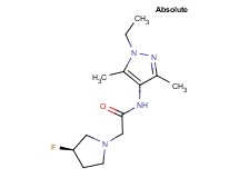 N-(1-ethyl-3,5-dimethyl-1H-pyrazol-4-yl)-2-[(3R)-3-fluoropyrrolidin-1-yl]acetamide
