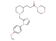 4-[3-(1-{[1-(4-methoxyphenyl)-1H-imidazol-2-yl]methyl}-3-piperidinyl)propanoyl]morpholine