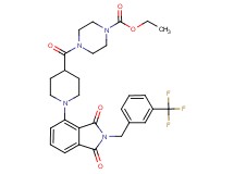 ethyl 4-[(1-{1,3-dioxo-2-[3-(trifluoromethyl)benzyl]-2,3-dihydro-1H-isoindol-4-yl}-4-piperidinyl)carbonyl]-1-piperazinecarboxylate