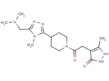 4-[2-(4-{5-[(dimethylamino)methyl]-4-methyl-4H-1,2,4-triazol-3-yl}piperidin-1-yl)-2-oxoethyl]-5-methyl-1,2-dihydro-3H-pyrazol-3-one
