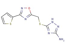 5-({[3-(2-thienyl)-1,2,4-oxadiazol-5-yl]methyl}thio)-1H-1,2,4-triazol-3-amine