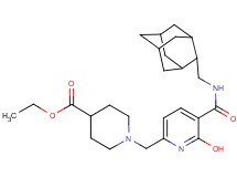 ethyl 1-[(5-{[(2-adamantylmethyl)amino]carbonyl}-6-hydroxy-2-pyridinyl)methyl]-4-piperidinecarboxylate