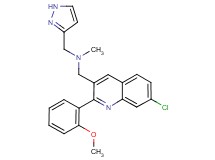 1-[7-chloro-2-(2-methoxyphenyl)-3-quinolinyl]-N-methyl-N-(1H-pyrazol-3-ylmethyl)methanamine