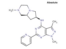 1,3-dimethyl-N-[(7S,8aS)-2-methyloctahydropyrrolo[1,2-a]pyrazin-7-yl]-6-(2-pyridinyl)-1H-pyrazolo[3,4-d]pyrimidin-4-amine