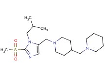 1-{[1-isobutyl-2-(methylsulfonyl)-1H-imidazol-5-yl]methyl}-4-(1-piperidinylmethyl)piperidine