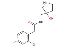 2-(2-chloro-4-fluorophenyl)-N-[(3-hydroxy-3-pyrrolidinyl)methyl]acetamide hydrochloride