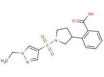 2-{1-[(1-ethyl-1H-pyrazol-4-yl)sulfonyl]-3-pyrrolidinyl}benzoic acid