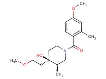 (3R*,4R*)-4-(2-methoxyethyl)-1-(4-methoxy-2-methylbenzoyl)-3-methylpiperidin-4-ol