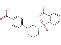 2-{[3-(4-carboxyphenyl)piperidin-1-yl]sulfonyl}benzoic acid