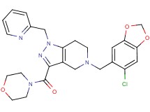 5-[(6-chloro-1,3-benzodioxol-5-yl)methyl]-3-(4-morpholinylcarbonyl)-1-(2-pyridinylmethyl)-4,5,6,7-tetrahydro-1H-pyrazolo[4,3-c]pyridine