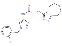 N-[1-(2-fluorobenzyl)-1H-pyrazol-4-yl]-N'-(6,7,8,9-tetrahydro-5H-[1,2,4]triazolo[4,3-a]azepin-3-ylmethyl)urea
