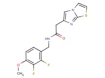 N-(2,3-difluoro-4-methoxybenzyl)-2-imidazo[2,1-b][1,3]thiazol-6-ylacetamide