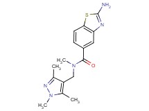 2-amino-N-methyl-N-[(1,3,5-trimethyl-1H-pyrazol-4-yl)methyl]-1,3-benzothiazole-5-carboxamide trifluoroacetate