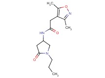 2-(3,5-dimethyl-4-isoxazolyl)-N-(5-oxo-1-propyl-3-pyrrolidinyl)acetamide