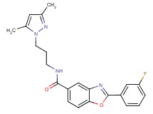 N-[3-(3,5-dimethyl-1H-pyrazol-1-yl)propyl]-2-(3-fluorophenyl)-1,3-benzoxazole-5-carboxamide