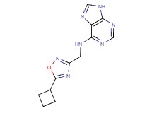 N-[(5-cyclobutyl-1,2,4-oxadiazol-3-yl)methyl]-9H-purin-6-amine trifluoroacetate