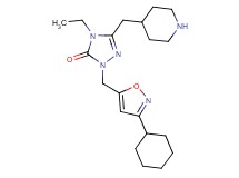 2-[(3-cyclohexylisoxazol-5-yl)methyl]-4-ethyl-5-(piperidin-4-ylmethyl)-2,4-dihydro-3H-1,2,4-triazol-3-one