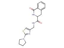 1-oxo-N-[(2-pyrrolidin-1-yl-1,3-thiazol-4-yl)methyl]-1,2,3,4-tetrahydroisoquinoline-3-carboxamide