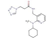 N-({2-[cyclohexyl(methyl)amino]-3-pyridinyl}methyl)-3-(1H-tetrazol-1-yl)propanamide