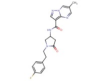 N-{1-[2-(4-fluorophenyl)ethyl]-5-oxopyrrolidin-3-yl}-6-methylpyrazolo[1,5-a]pyrimidine-3-carboxamide
