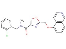 N-(2-chlorobenzyl)-2-[(5-isoquinolinyloxy)methyl]-N-methyl-1,3-oxazole-4-carboxamide