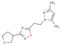 5-[2-(3,5-dimethyl-1H-pyrazol-1-yl)ethyl]-3-(tetrahydrofuran-3-yl)-1,2,4-oxadiazole
