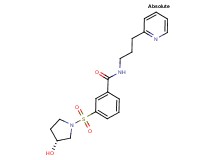 3-{[(3R)-3-hydroxypyrrolidin-1-yl]sulfonyl}-N-(3-pyridin-2-ylpropyl)benzamide