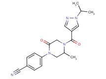 4-{4-[(1-isopropyl-1H-pyrazol-4-yl)carbonyl]-5-methyl-2-oxo-1-piperazinyl}benzonitrile