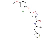 5-[(2-chloro-4-methoxyphenoxy)methyl]-N-[1-methyl-2-(3-thienyl)ethyl]-3-isoxazolecarboxamide