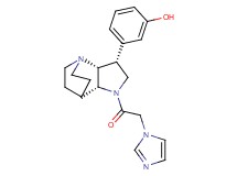 3-[(3R*,3aR*,7aR*)-1-(1H-imidazol-1-ylacetyl)octahydro-4,7-ethanopyrrolo[3,2-b]pyridin-3-yl]phenol
