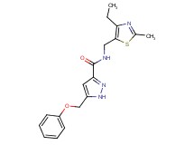 N-[(4-ethyl-2-methyl-1,3-thiazol-5-yl)methyl]-5-(phenoxymethyl)-1H-pyrazole-3-carboxamide