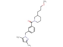 1-{3-[(3,5-dimethyl-1H-pyrazol-1-yl)methyl]benzoyl}-3-(3-methoxypropyl)piperidine
