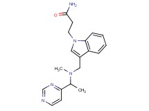 3-(3-{[methyl(1-pyrimidin-4-ylethyl)amino]methyl}-1H-indol-1-yl)propanamide