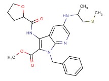 methyl 1-benzyl-5-{[1-methyl-2-(methylthio)ethyl]amino}-3-[(tetrahydro-2-furanylcarbonyl)amino]-1H-pyrrolo[2,3-b]pyridine-2-carboxylate
