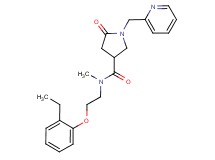 N-[2-(2-ethylphenoxy)ethyl]-N-methyl-5-oxo-1-(2-pyridinylmethyl)-3-pyrrolidinecarboxamide
